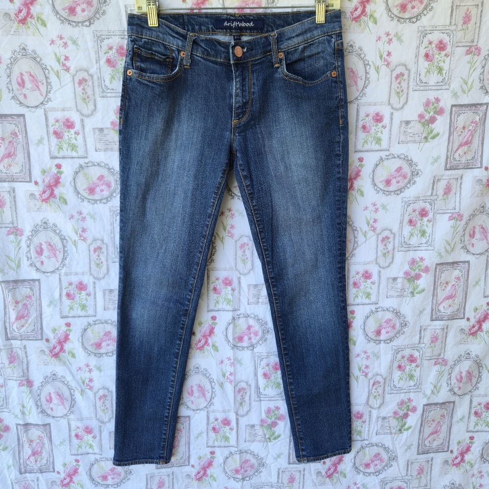 Driftwood Jeans Women's Size 27 Skinny Leg Denim Medium Wash Stretch RN 110712